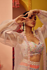 Lilac Jacket Palazzo Set