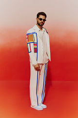 Chromatic Grid Leisure Bomber Jacket
