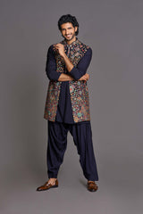 Multicolour floral patterned bundi