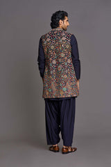 Multicolour floral patterned bundi