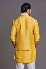 Yellow applique work bundi set