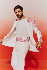 Ivory Resham Embroidered Four Piece Set