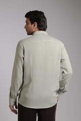 Sage Green Do It For Your Mom Slogan Embroidered Shirt