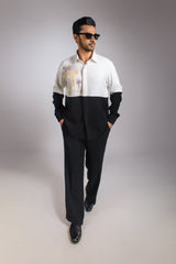 The Gilded Arch Colour-Block Embroidered Shirt