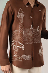 The Harbour Chronicle — Illustrated Embroidery Shirt