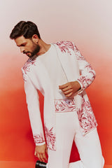 Ivory Resham Embroidered Four Piece Set