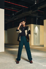 BABIL KHAN IN GREEN PATCH WORK JACKET