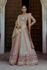 The Heritage Spectrum a Multi-Color Bridal Lehenga