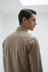 Shadow Block Dual-Tone Structured Shirt