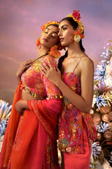 Pink Frill Lehenga