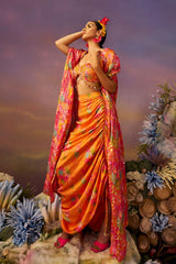 Samundar Drape Skirt with Cape