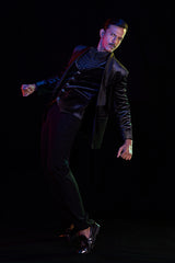 Silver Textured Velvet Three Piece Suit