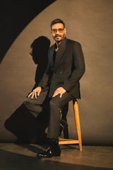 Ajay Devgn in All-Black Double-Breasted Blazer