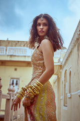 The Gilded Sunset Ensemble Sharara Set