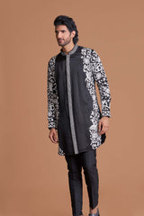 Black Applique kurta set