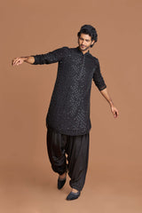 Black Cut-dana Dhoti set