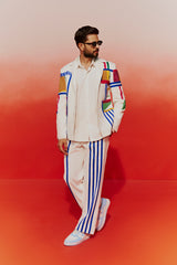 Chromatic Grid Leisure Bomber Jacket