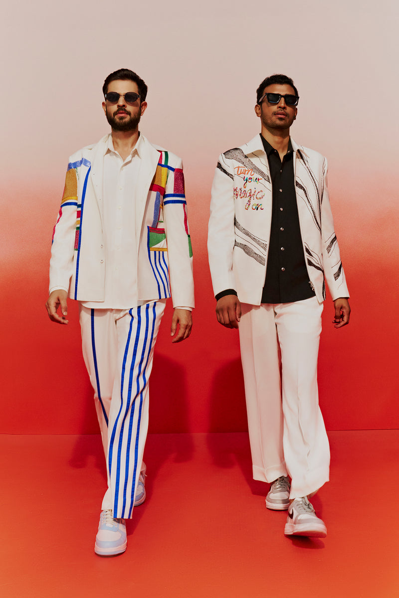 The Scripted Canvas Bomber Jacket