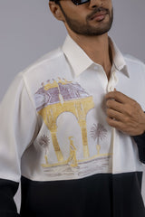The Gilded Arch Colour-Block Embroidered Shirt