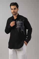 Noir Equestrian Embroidered Shirt