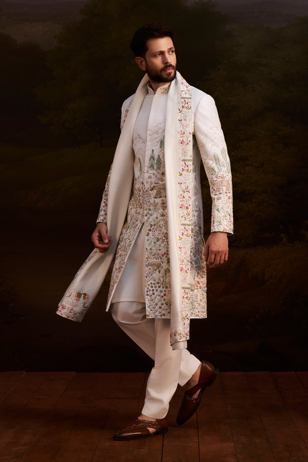 The Garden of Stories (Embroidered Achkan/Sherwani)