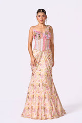 Pastel Floral Mermaid Gown
