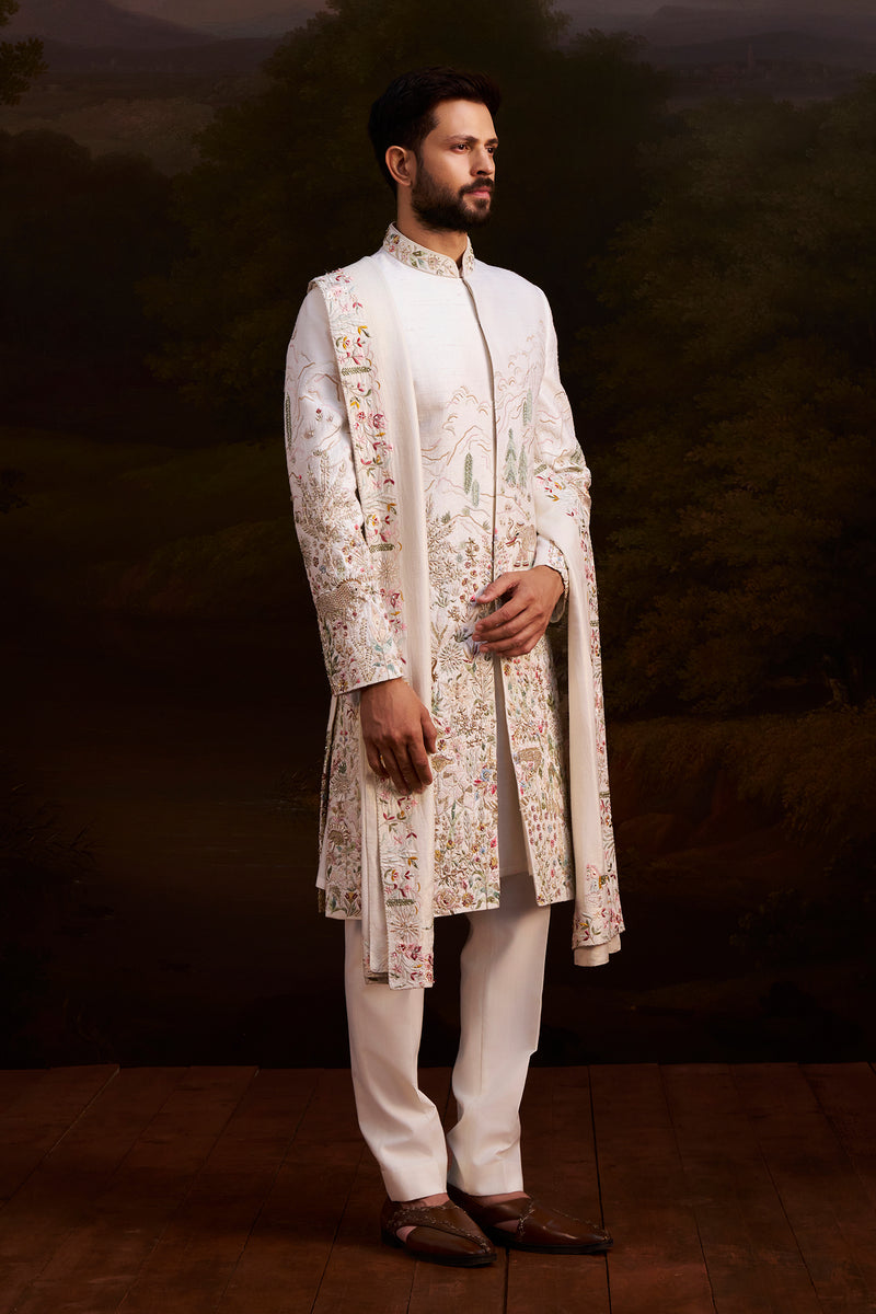 The Garden of Stories (Embroidered Achkan/Sherwani)