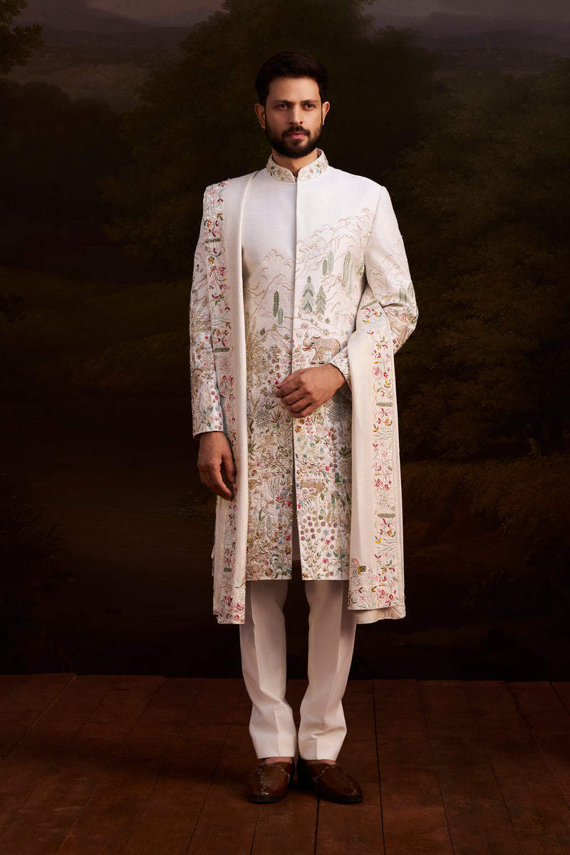 The Garden of Stories (Embroidered Achkan/Sherwani)
