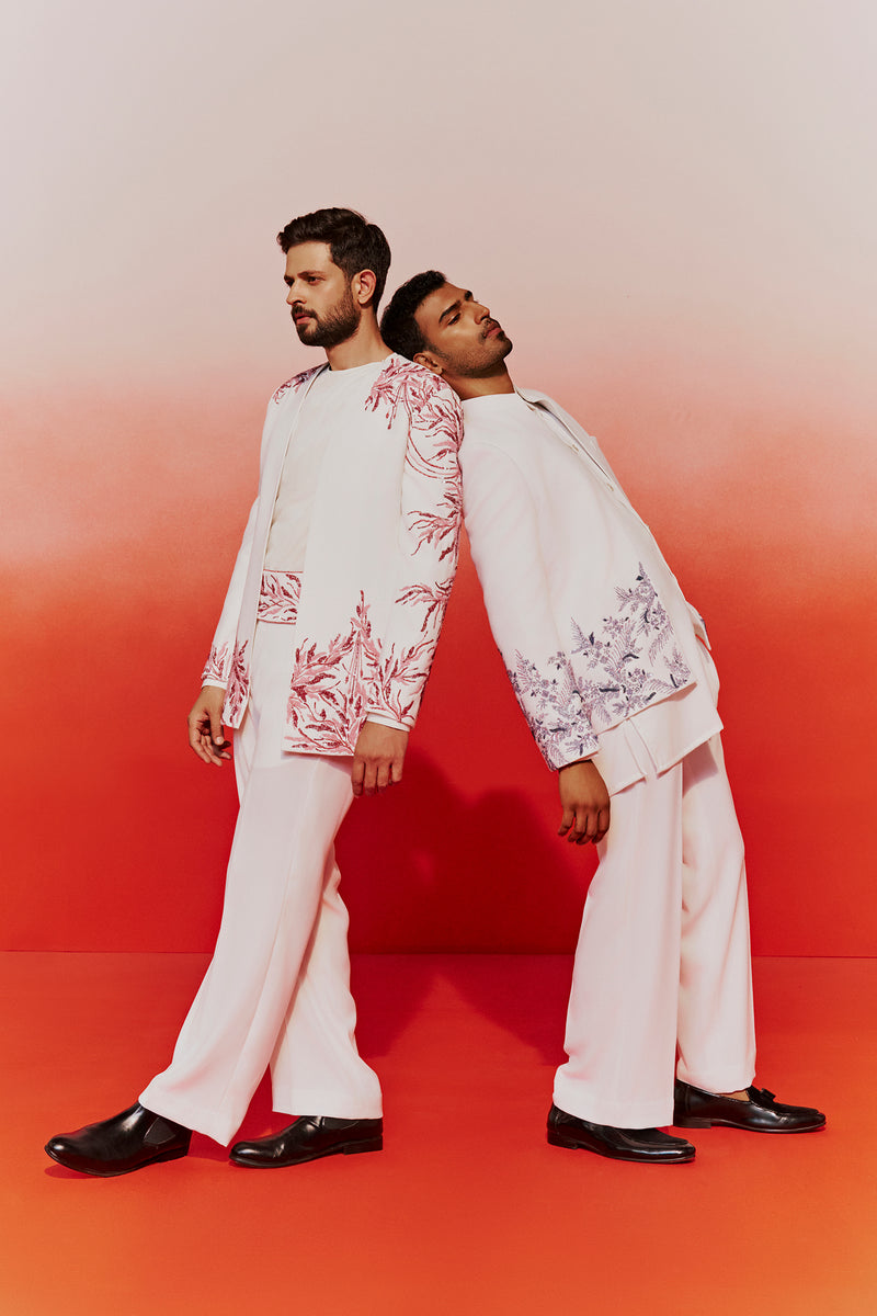 Ivory Resham Embroidered Four Piece Set