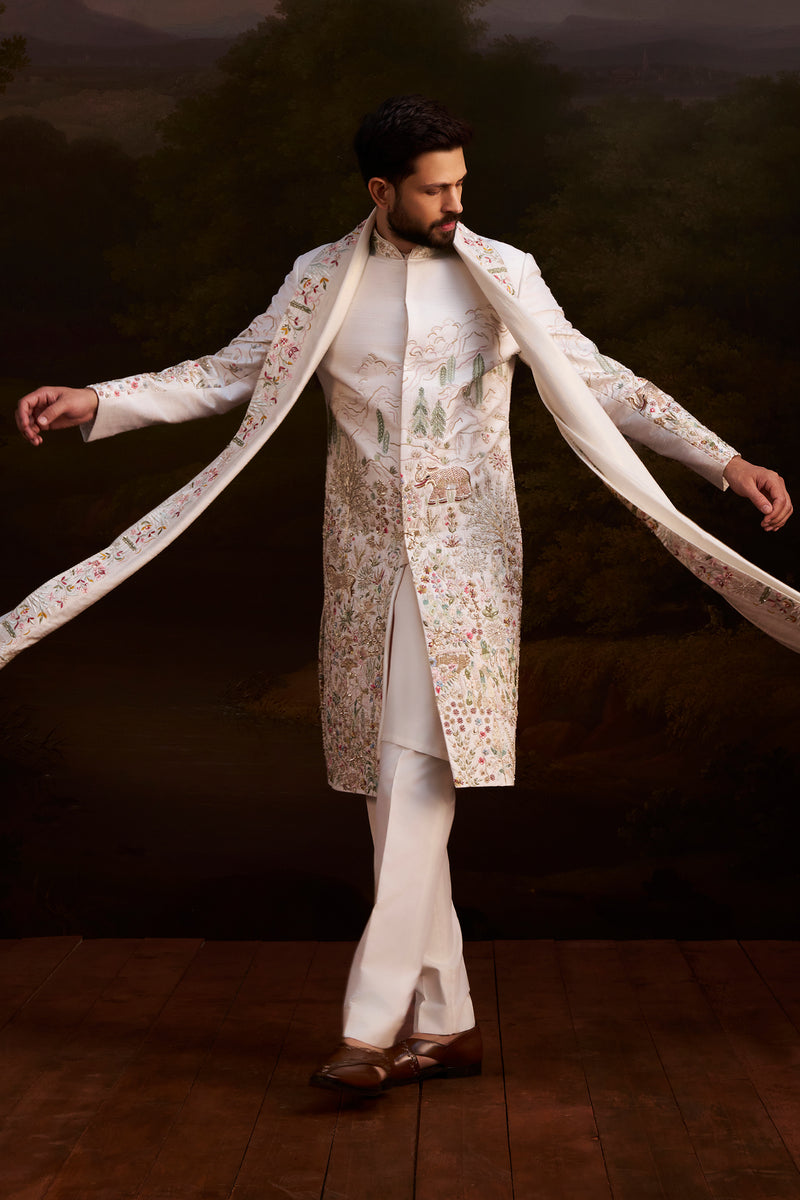 The Garden of Stories (Embroidered Achkan/Sherwani)