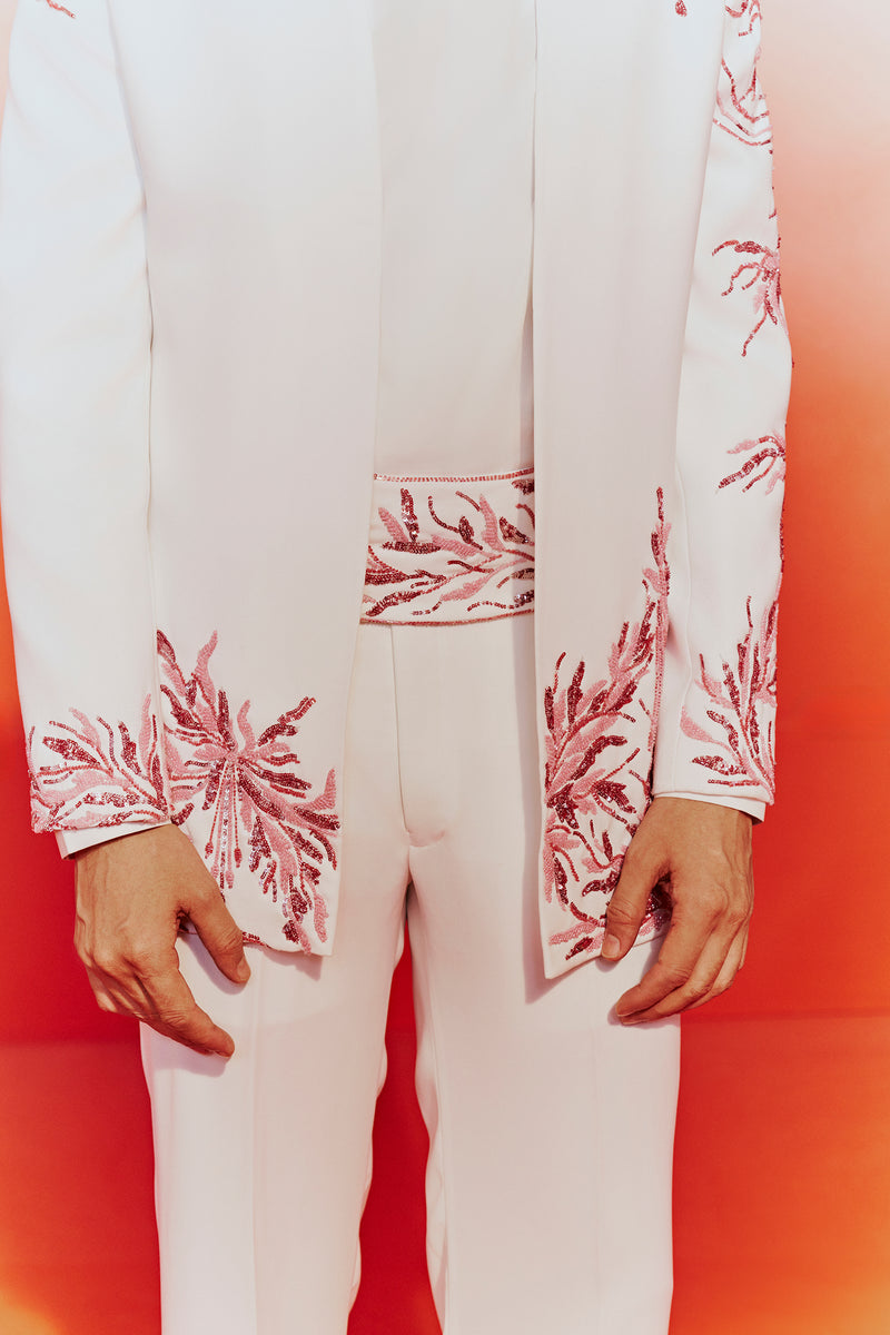 Ivory Resham Embroidered Four Piece Set