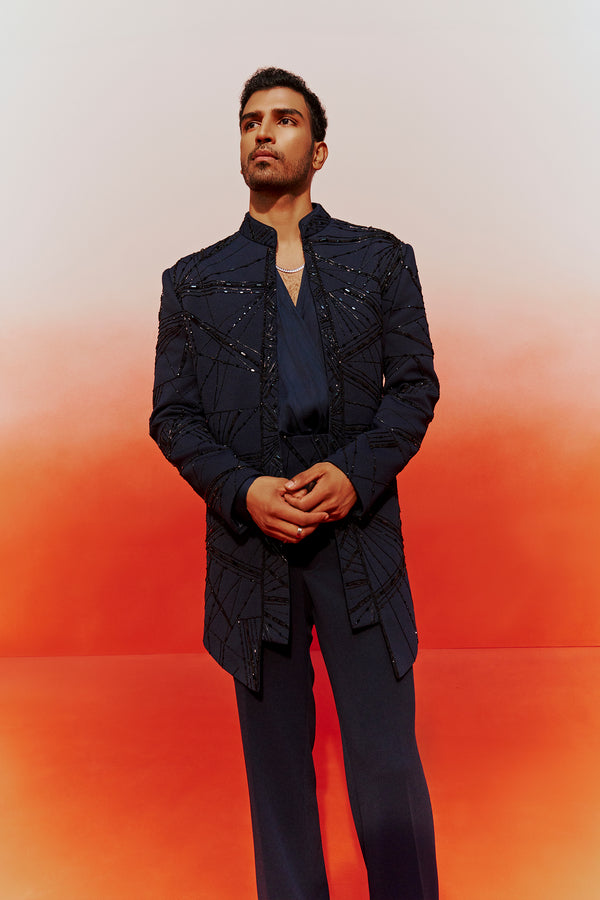 Celestial Noir Indo-Western