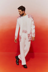 Ivory Resham Embroidered Four Piece Set