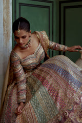 The Heritage Spectrum a Multi-Color Bridal Lehenga