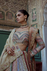 The Heritage Spectrum a Multi-Color Bridal Lehenga