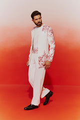 Ivory Resham Embroidered Four Piece Set