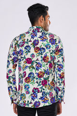 Multi Colour Rose Print