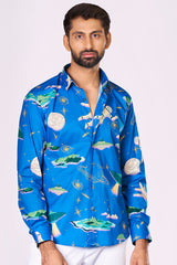 Royal Blue Space Print