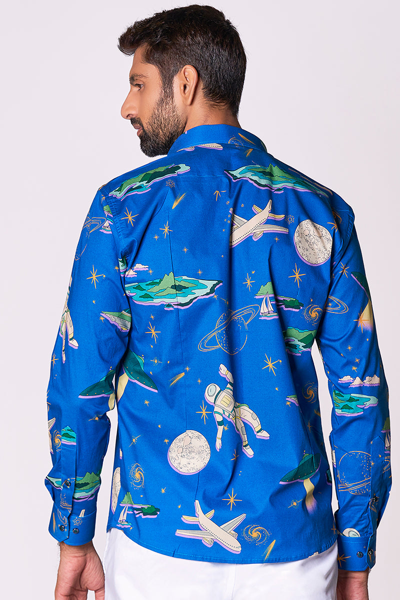 Royal Blue Space Print