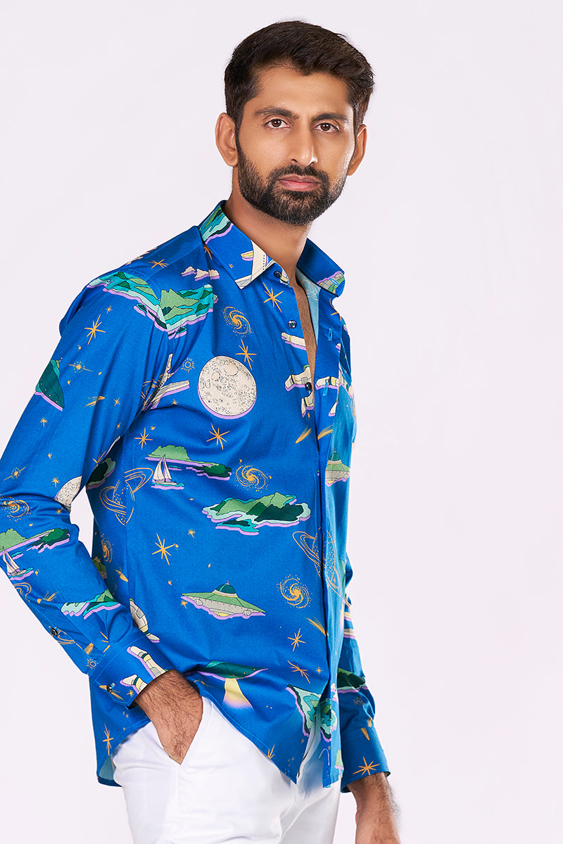 Royal Blue Space Print