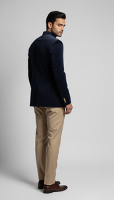 The Oasis Sovereign - Navy Blue Jodhpuri Suit