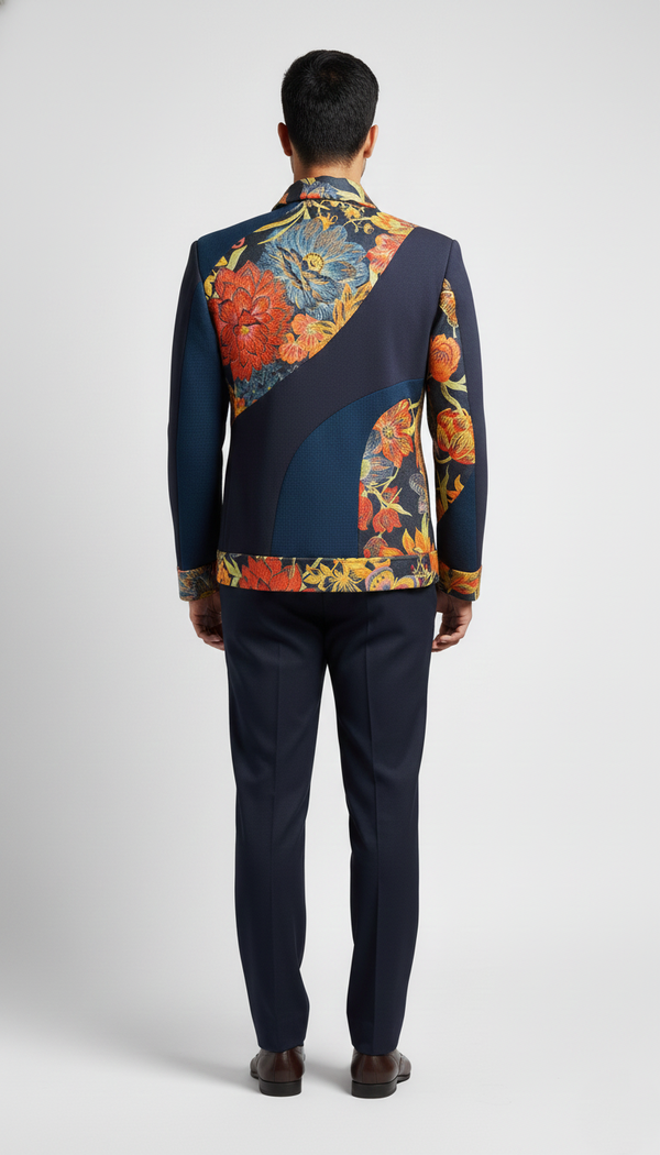 The Autumn Reverie - Contemporary Floral Bomber Jacket