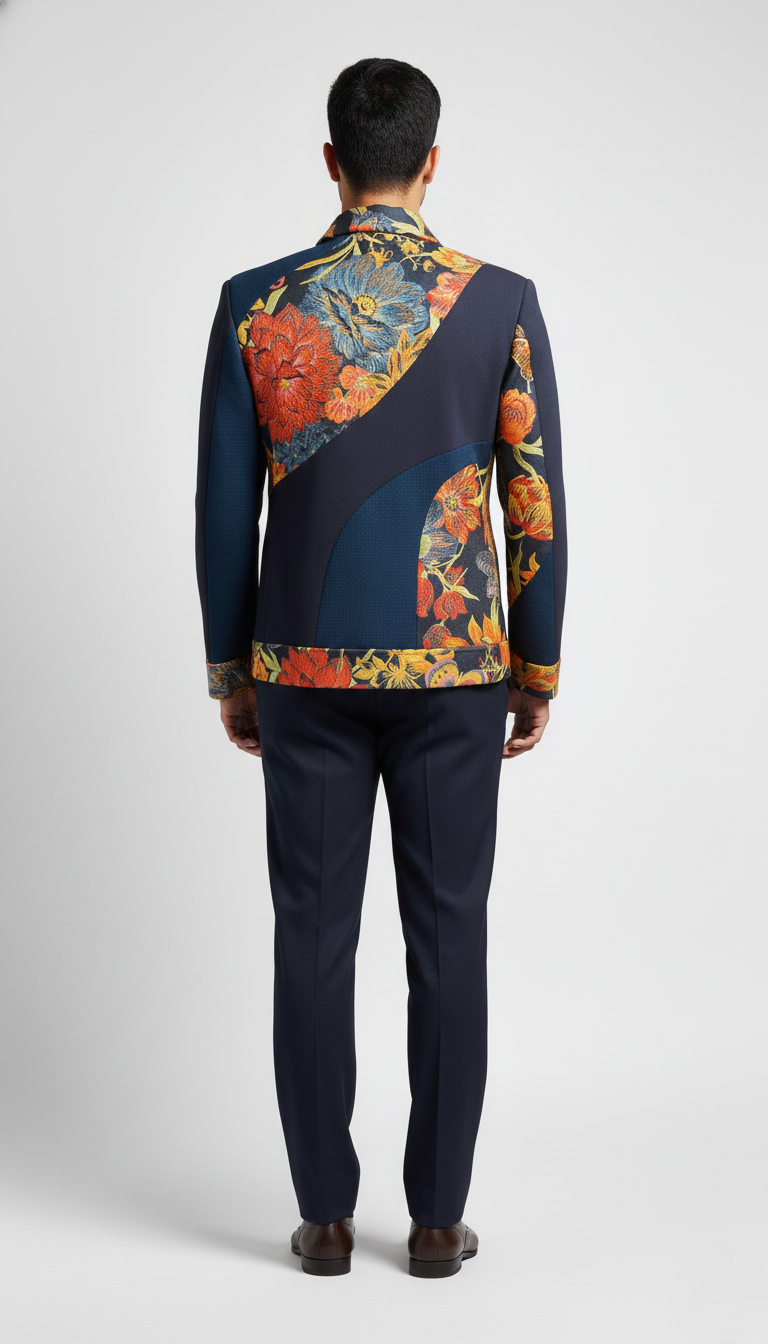 The Autumn Reverie - Contemporary Floral Bomber Jacket