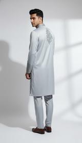 Monochromatic Embroidered Kurta Set