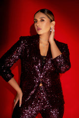 Huma Qureshi in Mon cherie powersuit