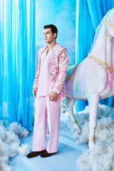 Blush Floral Embroidered Bomber Set