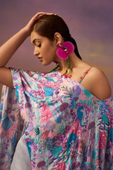 Samundar Off-Shoulder Cape Set