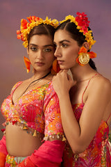 Pink Frill Lehenga