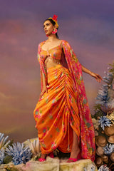 Samundar Drape Skirt with  Cape