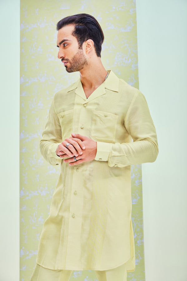 SAFARI COLLAR KURTA SET